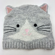 Load image into Gallery viewer, Girls Anko, knitted hat / beanie, cat, FUC, size 1-3,  