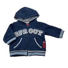 Load image into Gallery viewer, Boys Sprout, fleece lined zip hoodie sweater, wash fade, FUC, size 000,  
