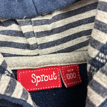 Load image into Gallery viewer, Boys Sprout, fleece lined zip hoodie sweater, wash fade, FUC, size 000,  