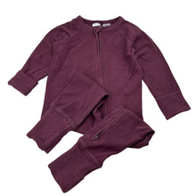 Load image into Gallery viewer, Unisex Baby Berry, soft feel stretchy zip coverall / romper, GUC, size 1,  