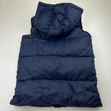 Load image into Gallery viewer, Unisex Cotton On, navy thick hooded puffer vest, GUC, size 9-10,  