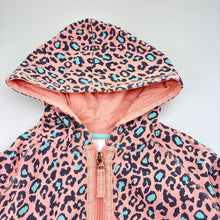 Load image into Gallery viewer, Girls Target, animal print fleece lined zip hoodie sweater, GUC, size 6,  