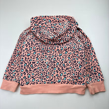 Load image into Gallery viewer, Girls Target, animal print fleece lined zip hoodie sweater, GUC, size 6,  