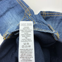 Load image into Gallery viewer, Boys M &amp; Co, lined lightweight denim pants, elasticated, FUC, size 0,  