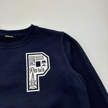 Load image into Gallery viewer, Boys Uniqlo, navy cotton sweater / jumper, wash fade, FUC, size 3-4,  
