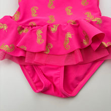 Load image into Gallery viewer, Girls Mango, pink swim one-piece, seahorses, GUC, size 2,  