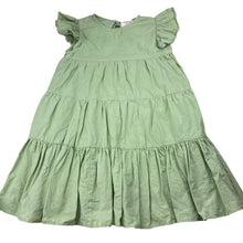 Load image into Gallery viewer, Girls Mango, cotton lined cotton/linen dress, marks chest &amp; left side, FUC, size 3, L: 61cm