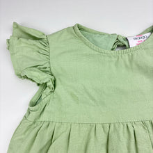 Load image into Gallery viewer, Girls Mango, cotton lined cotton/linen dress, marks chest &amp; left side, FUC, size 3, L: 61cm