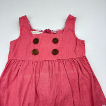 Load image into Gallery viewer, Girls Baby Bardot, linen / viscose dress, discolouration on front, FUC, size 2, L: 48cm
