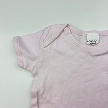 Load image into Gallery viewer, Girls Mothercare, pink cotton bodysuit / romper, GUC, size 00,  