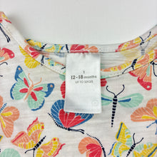 Load image into Gallery viewer, Girls Target, cotton summer dress, butterflies, FUC, size 1, L: 41cm