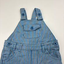 Load image into Gallery viewer, Unisex Dymples, striped cotton overalls / shortalls, FUC, size 0,  