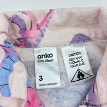 Load image into Gallery viewer, Girls Anko, flannel cotton pyjama top, dinosaurs, FUC, size 3,  