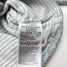 Load image into Gallery viewer, Unisex GAP, reversible grey/striped hooded top, GUC, size 0,  