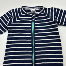 Load image into Gallery viewer, Unisex Bonds, zip wondersuit / zippy / romper, blue marks on front, FUC, size 1,  