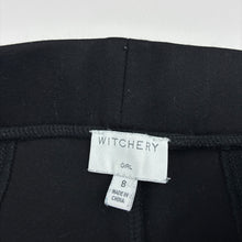 Load image into Gallery viewer, Girls Witchery, black stretchy pants, elasticated, Inside leg: 51.5cm, GUC, size 8,  