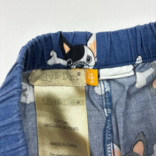 Load image into Gallery viewer, Boys Lily &amp; Dan, lightweight cotton pyjama shorts, dogs, GUC, size 4,  