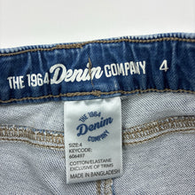 Load image into Gallery viewer, Boys 1964 Denim Co, stretch knit denim shorts, elasticated, FUC, size 4,  
