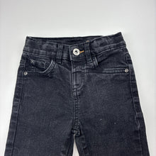 Load image into Gallery viewer, Boys Anko, black stretch denim jeans, adjustable, Inside leg: 27cm, FUC, size 2,  