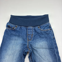 Load image into Gallery viewer, Boys H&amp;M, pull-on denim pants, elasticated, GUC, size 0,  