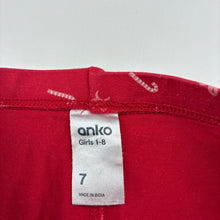 Load image into Gallery viewer, Girls Anko, stretchy Christmas leggings, Inside leg: 41cm, GUC, size 7,  