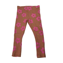Load image into Gallery viewer, Girls KID, ribbed organic cotton blend leggings, Inside leg: 30cm, EUC, size 2,  