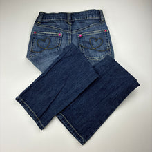 Load image into Gallery viewer, Girls Milkshake, dark stretch denim jeans, adjustable, Inside leg: 51cm, GUC, size 6,  