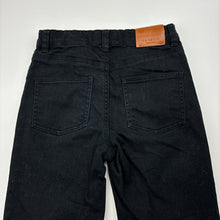 Load image into Gallery viewer, Unisex Country Road, black stretch denim jeans, adjustable, Inside leg: 53cm, GUC, size 8,  