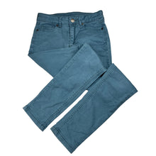 Load image into Gallery viewer, Girls Tilii, blue stretch cotton pants, adjustable, Inside leg: 61.5cm, GUC, size 10,  