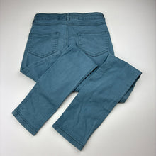 Load image into Gallery viewer, Girls Tilii, blue stretch cotton pants, adjustable, Inside leg: 61.5cm, GUC, size 10,  