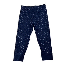 Load image into Gallery viewer, Girls Target, navy &amp; white spot leggings, Inside leg: 29cm, GUC, size 2,  