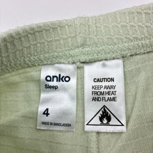 Load image into Gallery viewer, Unisex Anko, organic cotton pyjama pants / bottoms, GUC, size 4,  