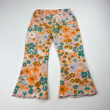 Load image into Gallery viewer, Girls Cotton On, floral flared leggings, wash fade, FUC, size 3,  
