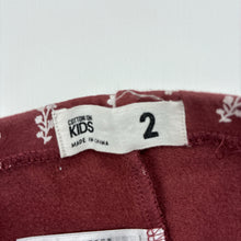 Load image into Gallery viewer, Girls Cotton On, floral fleece lined stretchy leggings, Inside leg: 29cm, EUC, size 2,  