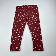 Load image into Gallery viewer, Girls Cotton On, floral fleece lined stretchy leggings, Inside leg: 29cm, EUC, size 2,  