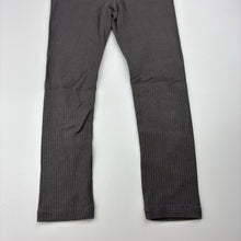 Load image into Gallery viewer, Girls KID, ribbed organic cotton blend leggings, Inside leg: 38cm, EUC, size 5,  