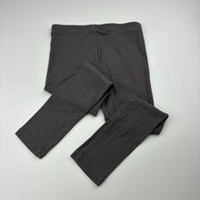 Load image into Gallery viewer, Girls KID, ribbed organic cotton blend leggings, Inside leg: 38cm, EUC, size 5,  
