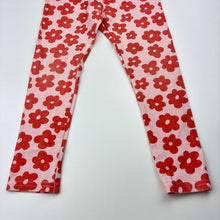 Load image into Gallery viewer, Girls Seed, floral stretchy leggings, wash fade, Inside leg: 33cm, FUC, size 2,  