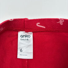 Load image into Gallery viewer, Girls Anko, stretchy Christmas leggings, Inside leg: 40cm, GUC, size 6,  