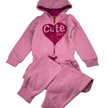 Load image into Gallery viewer, Girls Fun Spirit, fleece lined hooded jumpsuit, discolouration left leg, FUC, size 4,  