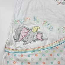 Load image into Gallery viewer, Unisex Disney, Dumbo wadded cotton sleeping bag, light marks at neck, FUC, size 000-00,  