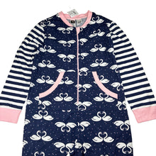 Load image into Gallery viewer, Girls Kids &amp; Co, all-in-one pyjamas / sleepsuit, swans, NEW, size 8,  