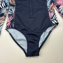 Load image into Gallery viewer, Girls Piping Hot, long sleeve swim one-piece, pilling, FUC, size 10,  