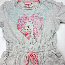 Load image into Gallery viewer, Girls PAPER WINGS, organic cotton playsuit, loose stitching back of neck, FUC, size 7,  