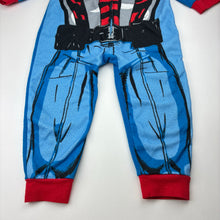 Load image into Gallery viewer, Boys Marvel, Captain America all-in-one fleece pyjamas, GUC, size 3,  