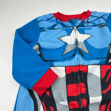 Load image into Gallery viewer, Boys Marvel, Captain America all-in-one fleece pyjamas, GUC, size 3,  