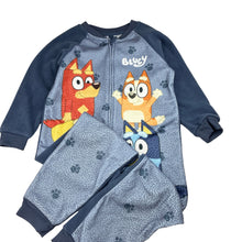 Load image into Gallery viewer, Unisex Bluey, all-in-one fleece pyjamas / sleepsuit, GUC, size 4,  