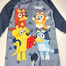 Load image into Gallery viewer, Unisex Bluey, all-in-one fleece pyjamas / sleepsuit, GUC, size 4,  