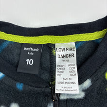 Load image into Gallery viewer, Boys Paul Frank, fleece all-in-one pyjamas / sleepsuit, EUC, size 10,  