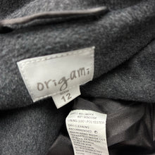 Load image into Gallery viewer, Girls Origami, lined wool blend jacket / coat, L: 68cm, GUC, size 12,  